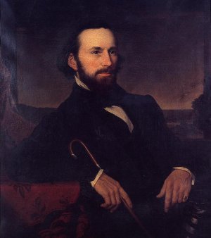 Portrait of a Man Holding a Cane Oil painting by Martin Johnson Heade