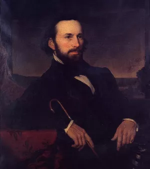 Portrait of a Man Holding a Cane