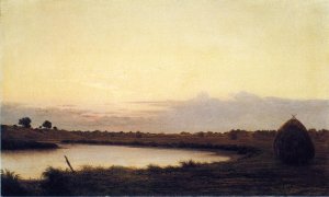 Quiet River at Dusk by Martin Johnson Heade Oil Painting