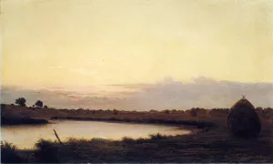 Quiet River at Dusk by Martin Johnson Heade Oil Painting