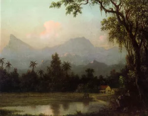 Rio de Janeiro, South American Scene with Cabin by Martin Johnson Heade Oil Painting