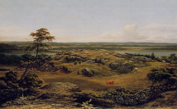 Rocks in New England by Martin Johnson Heade - Hand-Painted Oil Painting Reproduction