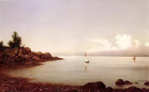 Rocky Shore by Martin Johnson Heade Oil Painting