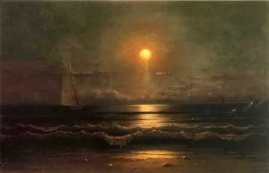 Sailing by Moonlight by Martin Johnson Heade Oil Painting