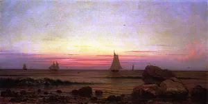 Sailing off the Coast by Martin Johnson Heade - Oil Painting Reproduction