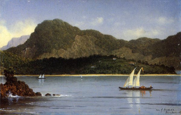 Seascape also known as Brazilian View by Martin Johnson Heade - Hand-Painted Oil Painting Reproduction