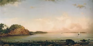 Spouting Rock, Newport by Martin Johnson Heade - Oil Painting Reproduction