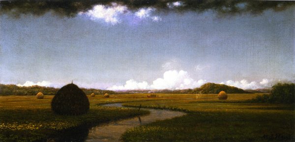 Storm Clouds over the Marshes by Martin Johnson Heade - Hand-Painted Oil Painting Reproduction