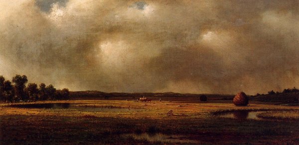 Storm Over the Marshes by Martin Johnson Heade - Hand-Painted Oil Painting Reproduction