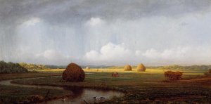 Sudden Shower, Newbury Marshes by Martin Johnson Heade Oil Painting
