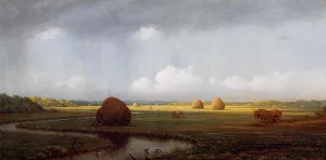 Sudden Shower, Newbury Marshes by Martin Johnson Heade - Oil Painting Reproduction