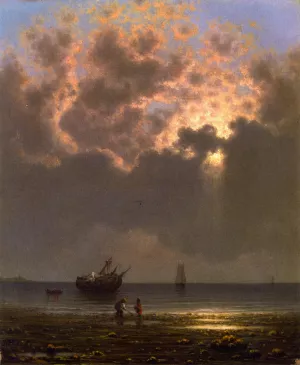 Sun Breaking through the Clouds by Martin Johnson Heade Oil Painting