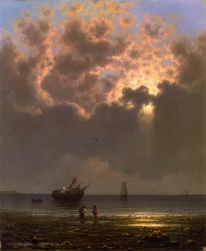 Sun Breaking through the Clouds Oil painting by Martin Johnson Heade