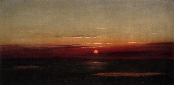Main Product Photo of Sunset of the Marshes Painting by Martin Johnson Heade