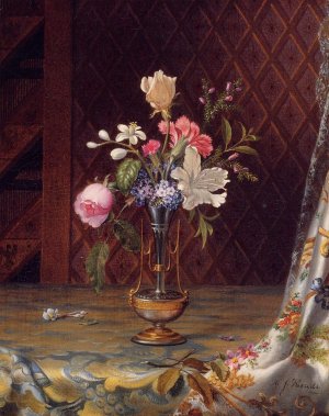Vase of Mixed Flowers by Martin Johnson Heade Oil Painting