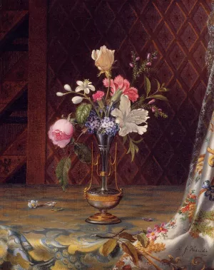 Vase of Mixed Flowers by Martin Johnson Heade Oil Painting
