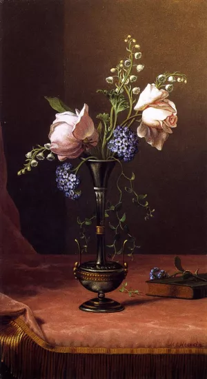 Victorian Vase with Flowers of Devotion by Martin Johnson Heade - Oil Painting Reproduction
