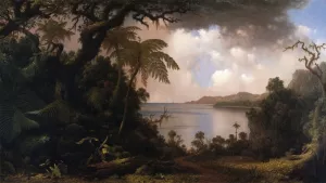 View from Fern-Tree Walk, Jamaica Oil painting by Martin Johnson Heade