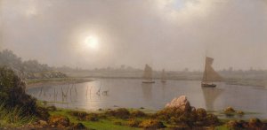 York Harbor,Coast of Maine by Martin Johnson Heade Oil Painting
