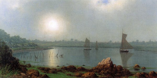 Main Product Photo of York Harbor, Coast of Maine Painting by Martin Johnson Heade