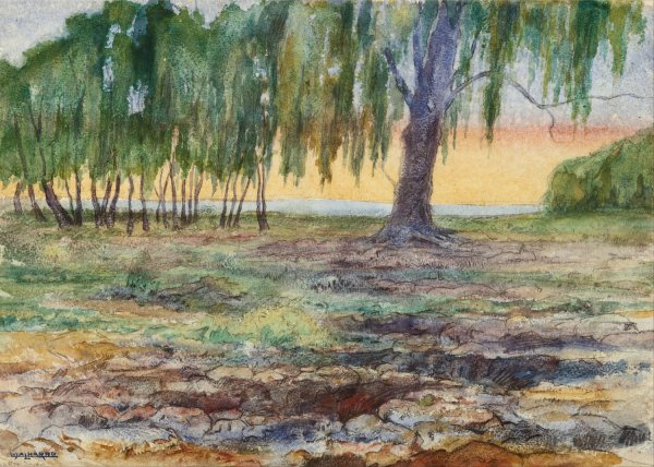 Paisaje  by Martin Malharro - Hand-Painted Oil Painting Reproduction