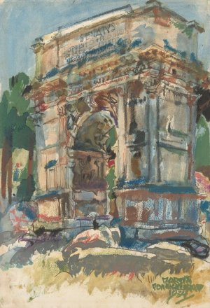 De boog van Titus, Rome by Martin Monnickendam Oil Painting