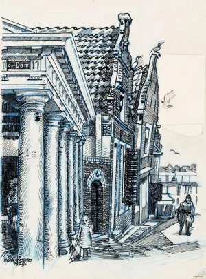 Gezicht langs het Waaggebouw te Monnickendam by Martin Monnickendam Oil Painting