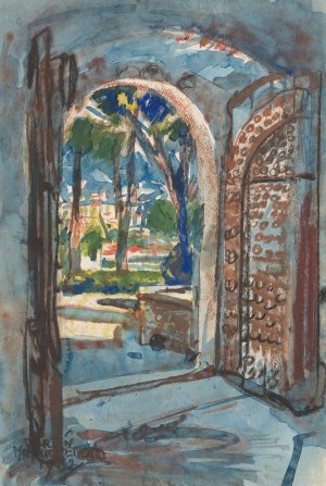 Poortje in S. Miniato by Martin Monnickendam Oil Painting
