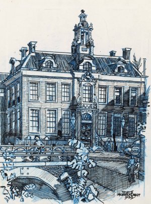 Stadhuis te Edam by Martin Monnickendam Oil Painting