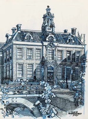 Stadhuis te Edam by Martin Monnickendam Oil Painting
