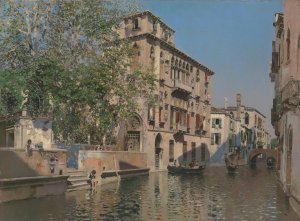 A Canal in Venice by Martin Rico y Ortega Oil Painting