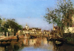 A Canal Near the Isle of Giudecca, Il Redentore in the Distance Oil painting by Martin Rico y Ortega