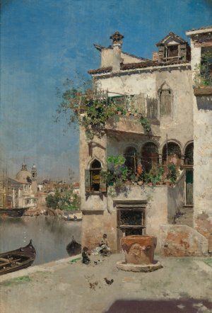 A Quiet Afternoon In Venice by Martin Rico y Ortega Oil Painting