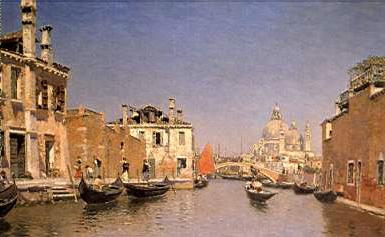 Canal de Venecia by Martin Rico y Ortega - Hand-Painted Oil Painting Reproduction