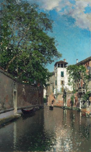 Canal in Venice by Martin Rico y Ortega Oil Painting