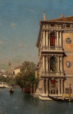 Ca'Rezzonico, Venezia by Martin Rico y Ortega Oil Painting