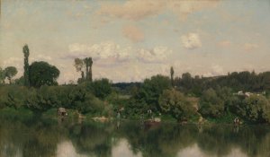 On the Seine by Martin Rico y Ortega Oil Painting