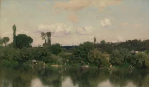 On the Seine by Martin Rico y Ortega Oil Painting