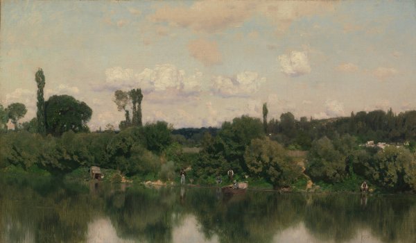 Main Product Photo of On the Seine  Painting by Martin Rico y Ortega