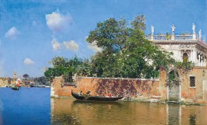 Paisaje Veneciano by Martin Rico y Ortega Oil Painting