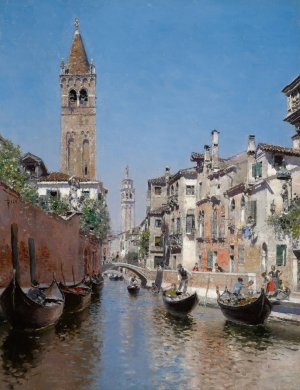 Rio Di San Barnaba, Venice by Martin Rico y Ortega Oil Painting