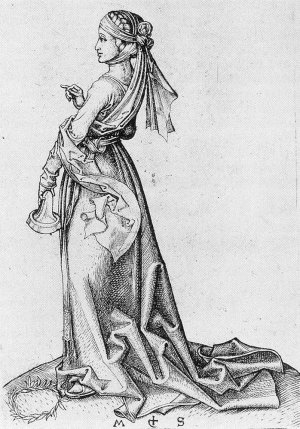The First Foolish Virgin by Martin Schongauer Oil Painting