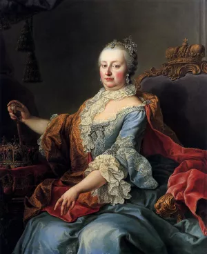 Queen Maria Theresia of Hungary by Martin Van Meytens Oil Painting