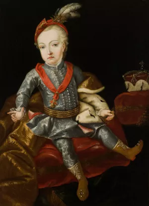 Portrait of Archduke Joseph of Habsburg by Martin Van Meytens The Younger (Follower) Oil Painting