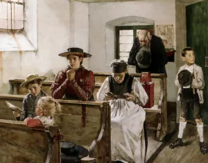 Morning Prayers Oil painting by Martin Von Molitor