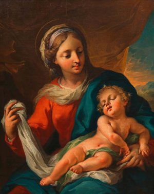 Madonna mit dem Jesuskinde by Martino Altomonte Oil Painting