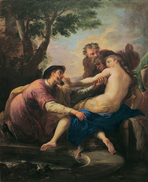 Susanna Und Die Beiden Alten  by Martino Altomonte - Hand-Painted Oil Painting Reproduction