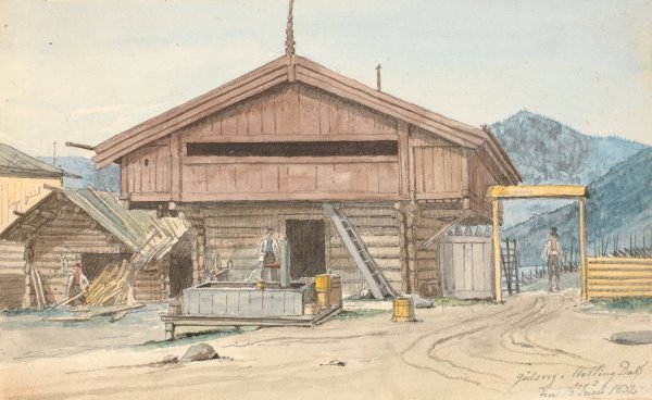 Main Product Photo of Bondegard  Painting by Martinus Rorbye