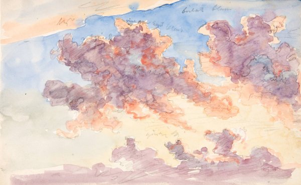 Main Product Photo of Skystudie. En solnedgangshimmel  Painting by Martinus Rorbye