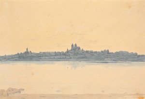 Viborg Seen from Asmild Klosterhave near Sonderso by Martinus Rorbye Oil Painting